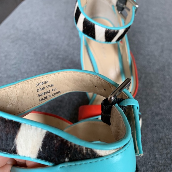 Super unique Calvin Klein zebra color block wedges - Picture 5 of 5